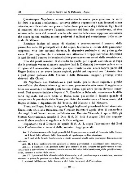 Archivio storico per la Dalmazia pubblicazione mensile