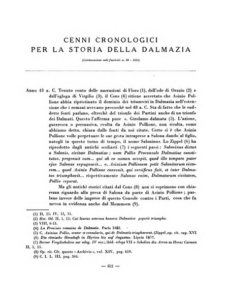 Archivio storico per la Dalmazia pubblicazione mensile