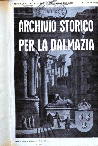 Archivio storico per la Dalmazia pubblicazione mensile