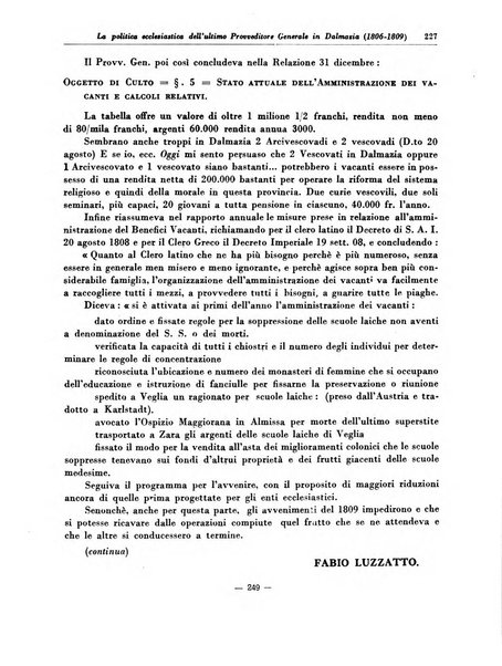 Archivio storico per la Dalmazia pubblicazione mensile