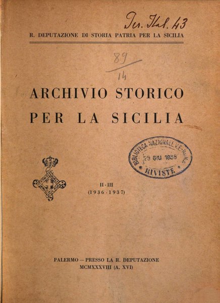 Archivio storico per la Sicilia