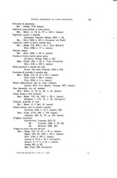 Archivum romanicum nuova rivista di filologia romanza