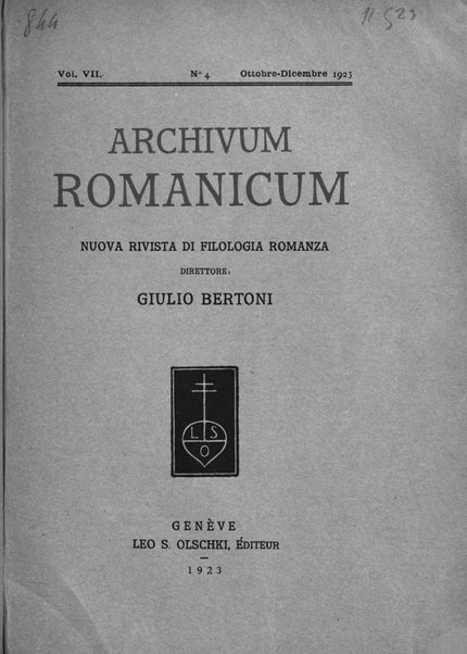 Archivum romanicum nuova rivista di filologia romanza