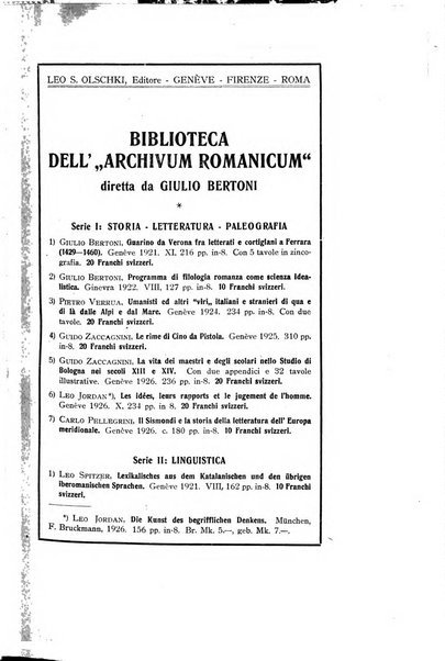 Archivum romanicum nuova rivista di filologia romanza