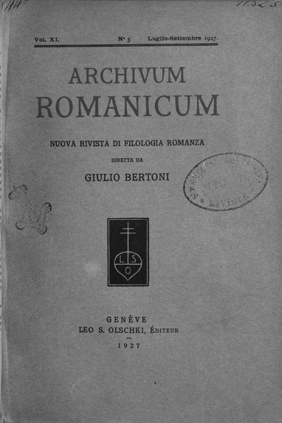 Archivum romanicum nuova rivista di filologia romanza