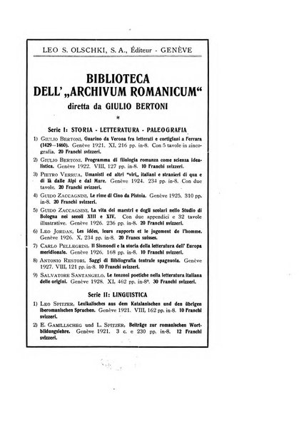 Archivum romanicum nuova rivista di filologia romanza