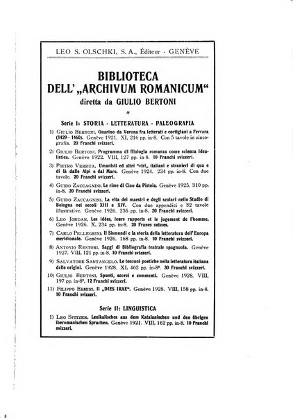 Archivum romanicum nuova rivista di filologia romanza