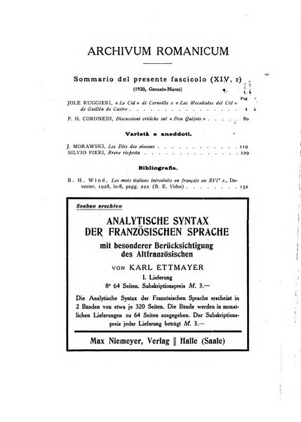 Archivum romanicum nuova rivista di filologia romanza