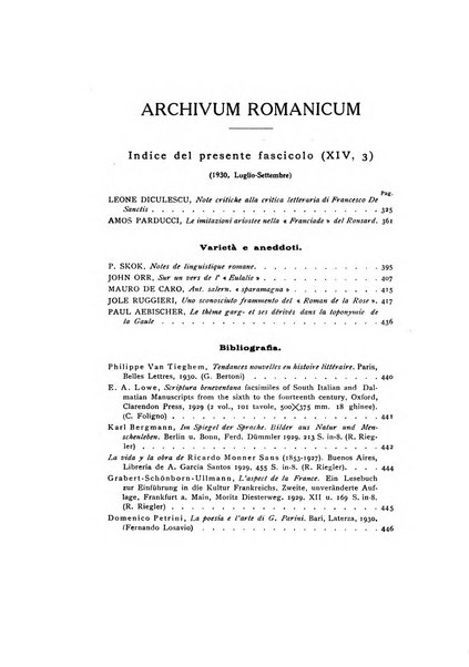 Archivum romanicum nuova rivista di filologia romanza