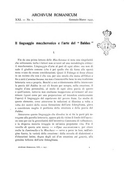 Archivum romanicum nuova rivista di filologia romanza