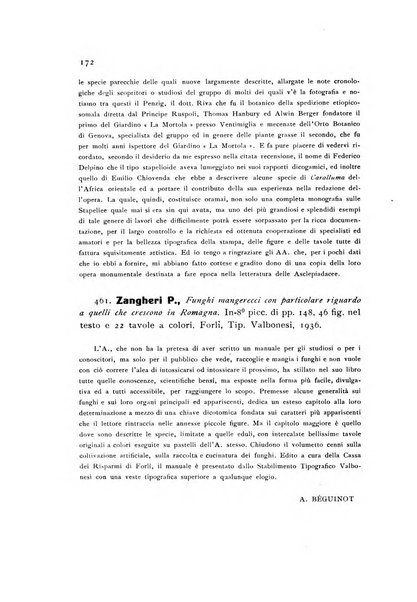 Archivio botanico pubblicato da Augusto Béguinot