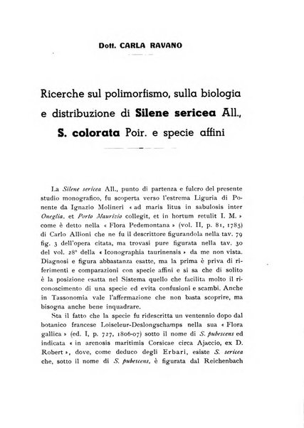 Archivio botanico pubblicato da Augusto Béguinot