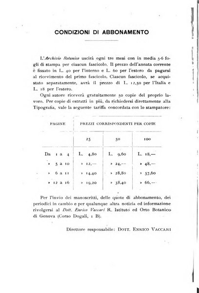 Archivio botanico pubblicato da Augusto Béguinot