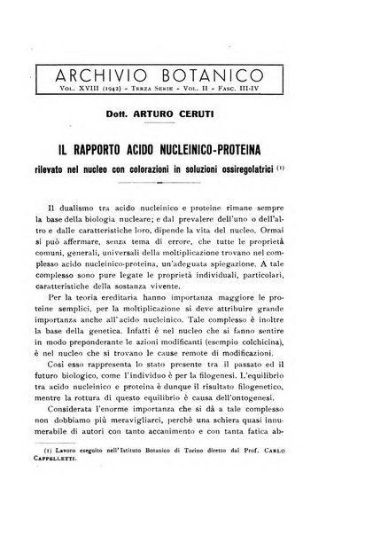 Archivio botanico pubblicato da Augusto Béguinot