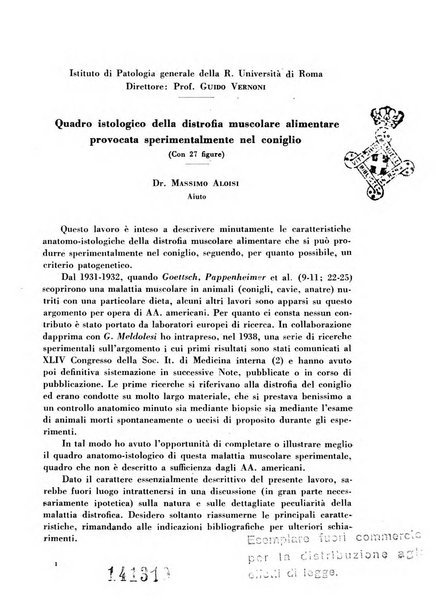 Archivio De Vecchi per l'anatomia patologica e la medicina clinica