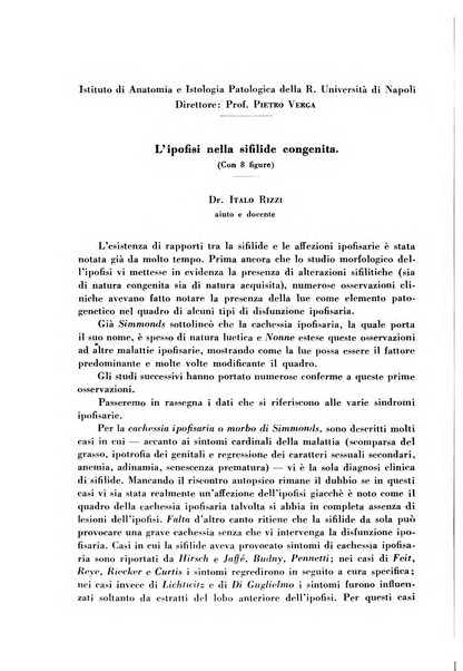 Archivio De Vecchi per l'anatomia patologica e la medicina clinica