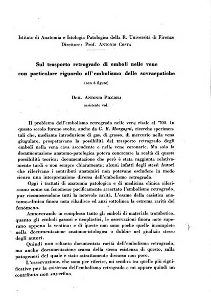 Archivio De Vecchi per l'anatomia patologica e la medicina clinica