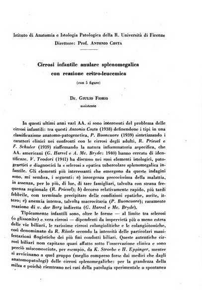 Archivio De Vecchi per l'anatomia patologica e la medicina clinica