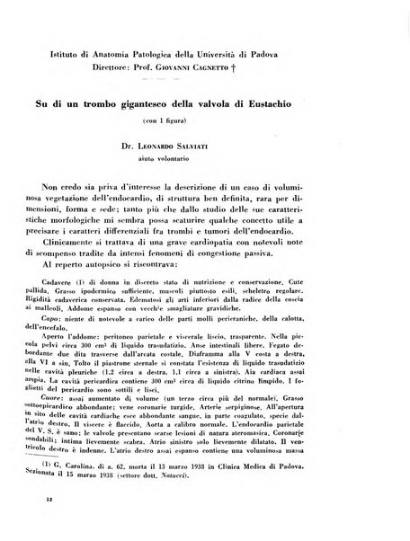 Archivio De Vecchi per l'anatomia patologica e la medicina clinica