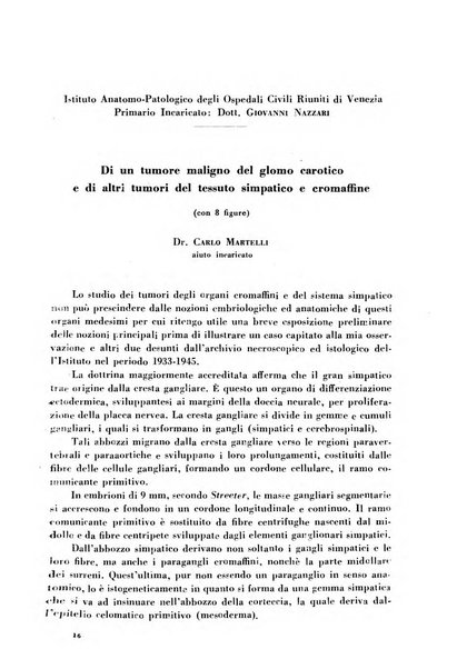 Archivio De Vecchi per l'anatomia patologica e la medicina clinica