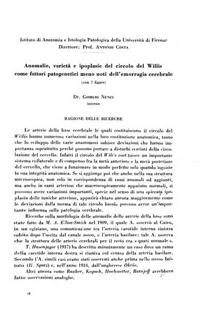 Archivio De Vecchi per l'anatomia patologica e la medicina clinica