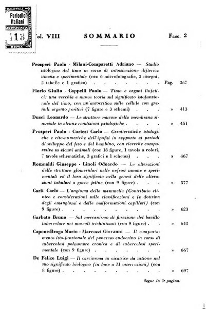 Archivio De Vecchi per l'anatomia patologica e la medicina clinica