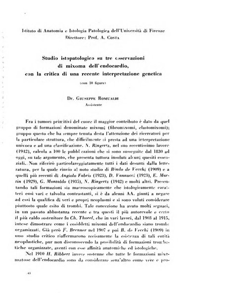 Archivio De Vecchi per l'anatomia patologica e la medicina clinica