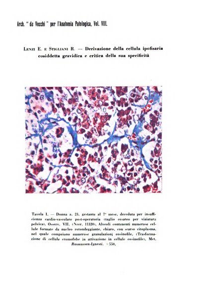 Archivio De Vecchi per l'anatomia patologica e la medicina clinica