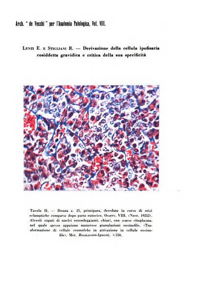 Archivio De Vecchi per l'anatomia patologica e la medicina clinica