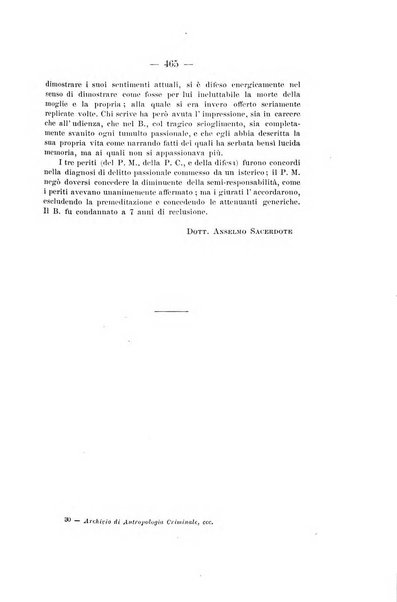 Archivio di antropologia criminale, psichiatria e medicina legale organo ufficiale della Associazione italiana di medicina legale e delle assicurazioni