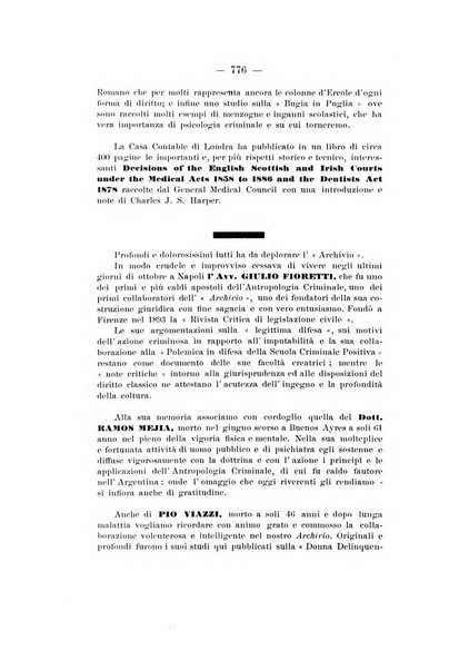 Archivio di antropologia criminale, psichiatria e medicina legale organo ufficiale della Associazione italiana di medicina legale e delle assicurazioni