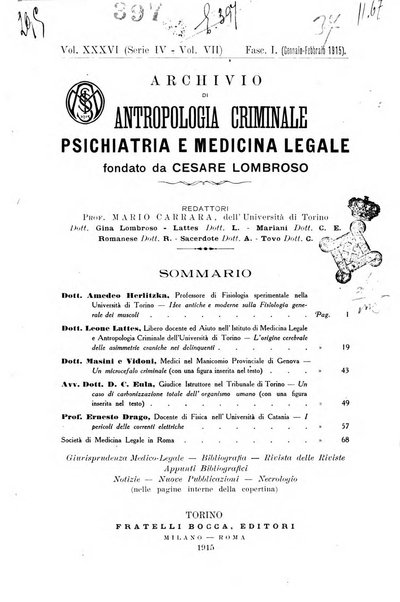 Archivio di antropologia criminale, psichiatria e medicina legale organo ufficiale della Associazione italiana di medicina legale e delle assicurazioni