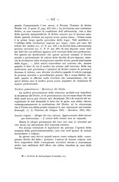 Archivio di antropologia criminale, psichiatria e medicina legale organo ufficiale della Associazione italiana di medicina legale e delle assicurazioni