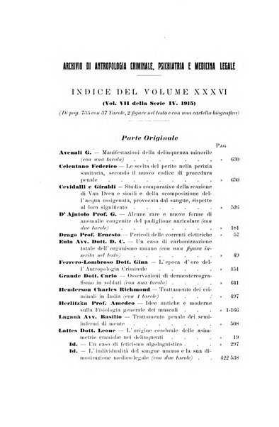 Archivio di antropologia criminale, psichiatria e medicina legale organo ufficiale della Associazione italiana di medicina legale e delle assicurazioni