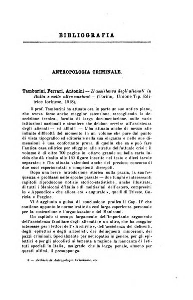 Archivio di antropologia criminale, psichiatria e medicina legale organo ufficiale della Associazione italiana di medicina legale e delle assicurazioni