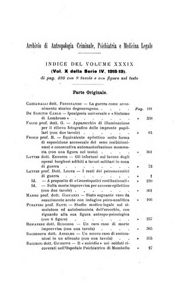 Archivio di antropologia criminale, psichiatria e medicina legale organo ufficiale della Associazione italiana di medicina legale e delle assicurazioni