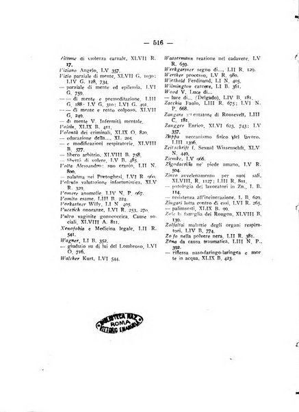 Archivio di antropologia criminale, psichiatria e medicina legale organo ufficiale della Associazione italiana di medicina legale e delle assicurazioni