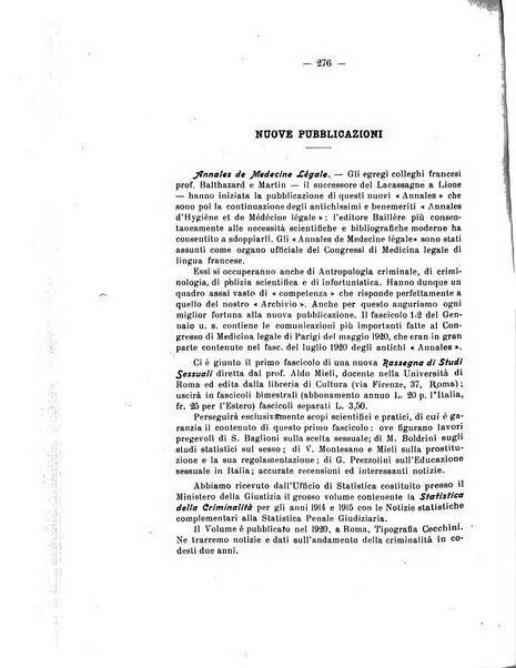 Archivio di antropologia criminale, psichiatria e medicina legale organo ufficiale della Associazione italiana di medicina legale e delle assicurazioni