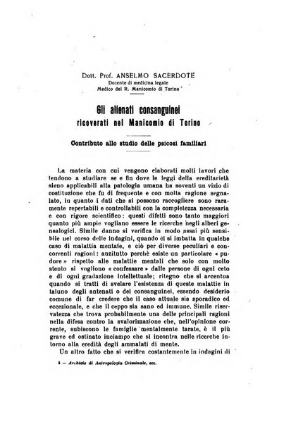 Archivio di antropologia criminale, psichiatria e medicina legale organo ufficiale della Associazione italiana di medicina legale e delle assicurazioni