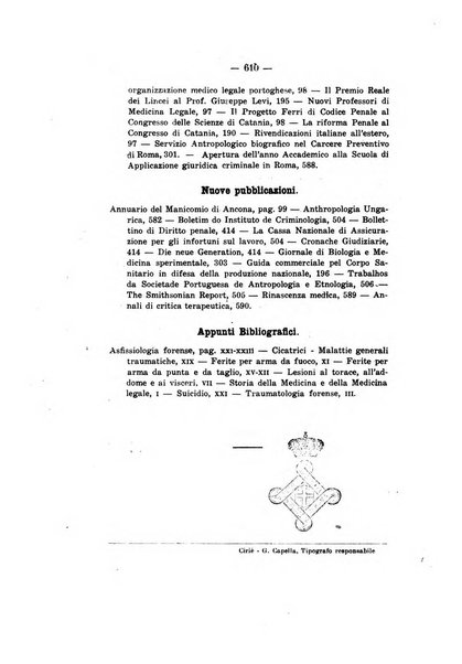 Archivio di antropologia criminale, psichiatria e medicina legale organo ufficiale della Associazione italiana di medicina legale e delle assicurazioni