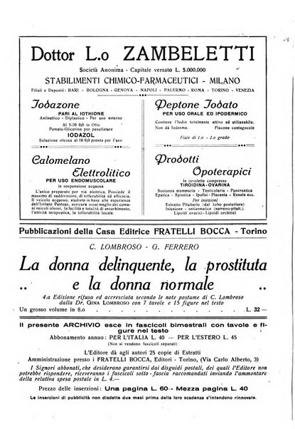 Archivio di antropologia criminale, psichiatria e medicina legale organo ufficiale della Associazione italiana di medicina legale e delle assicurazioni