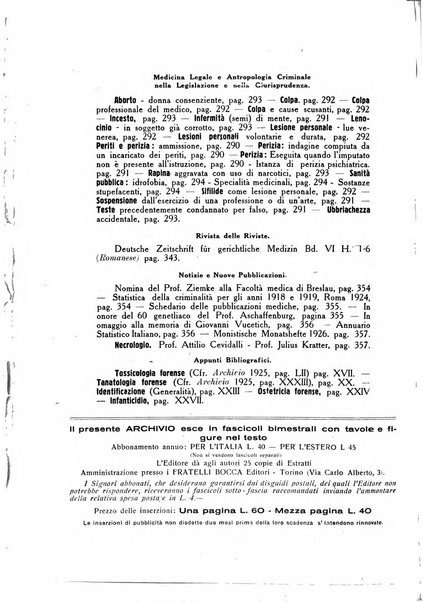 Archivio di antropologia criminale, psichiatria e medicina legale organo ufficiale della Associazione italiana di medicina legale e delle assicurazioni