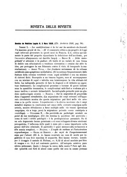 Archivio di antropologia criminale, psichiatria e medicina legale organo ufficiale della Associazione italiana di medicina legale e delle assicurazioni