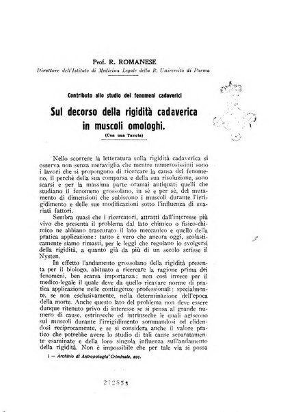 Archivio di antropologia criminale, psichiatria e medicina legale organo ufficiale della Associazione italiana di medicina legale e delle assicurazioni