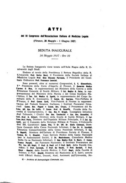 Archivio di antropologia criminale, psichiatria e medicina legale organo ufficiale della Associazione italiana di medicina legale e delle assicurazioni