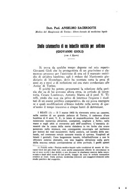 Archivio di antropologia criminale, psichiatria e medicina legale organo ufficiale della Associazione italiana di medicina legale e delle assicurazioni