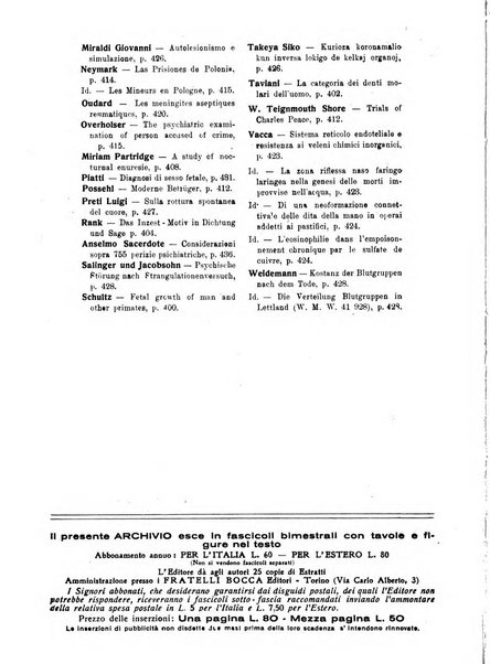 Archivio di antropologia criminale, psichiatria e medicina legale organo ufficiale della Associazione italiana di medicina legale e delle assicurazioni