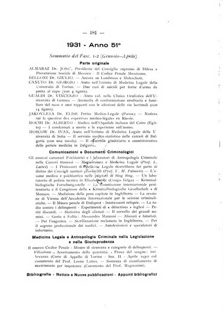 Archivio di antropologia criminale, psichiatria e medicina legale organo ufficiale della Associazione italiana di medicina legale e delle assicurazioni