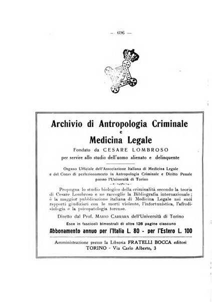 Archivio di antropologia criminale, psichiatria e medicina legale organo ufficiale della Associazione italiana di medicina legale e delle assicurazioni