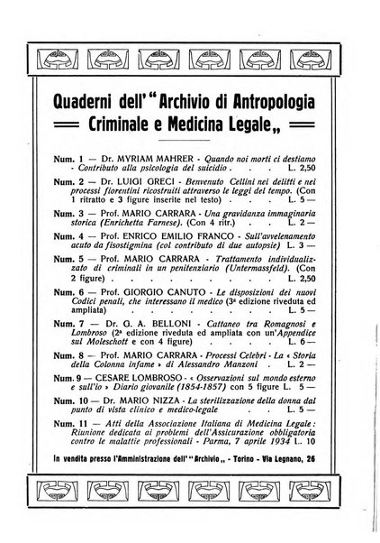 Archivio di antropologia criminale, psichiatria e medicina legale organo ufficiale della Associazione italiana di medicina legale e delle assicurazioni